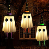 Halloween Decorations Outdoor, Spooky Ghost Halloween Decor with Witch Hat