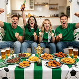 2026 World Soccer Party Decorations, 96 Pcs Soccer Plates and Napkins Party Supplies, Disposable Tableware for Sports Themed Birthday Party Serves 24