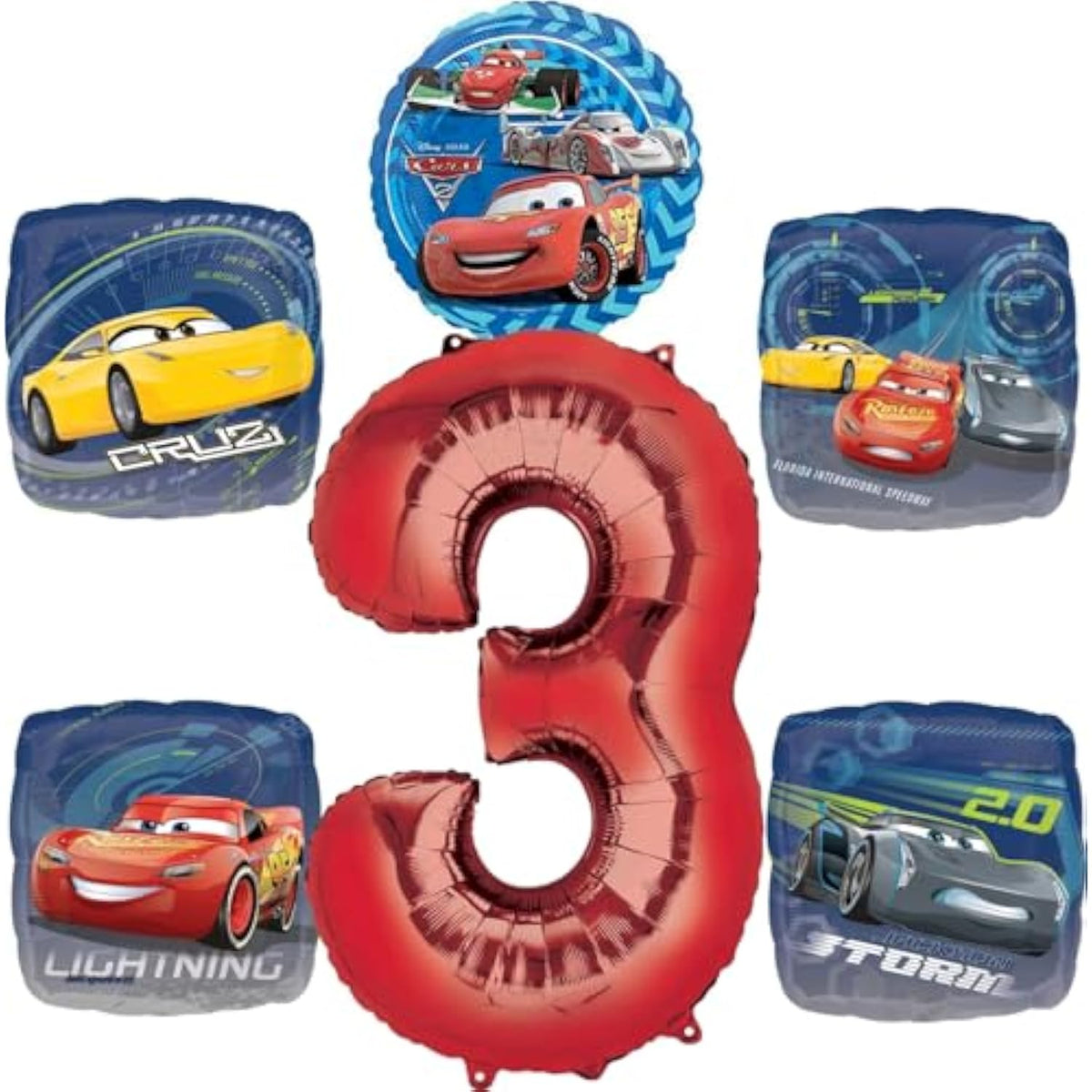 Cars 3rd Birthday Party Supplies Balloon Bouquet Decorations