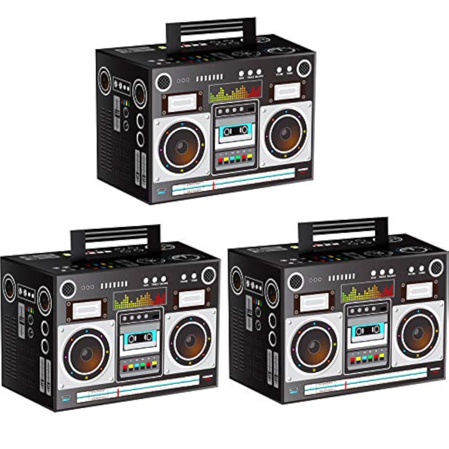 Novelty Boom Favor Boxes 80S Boombox Decorations 1980S Theme Decorations Boom Box Party Favors Hip Hop Party Prop Radio Decor For Retro Hip Hop Theme Party(6 Pieces)