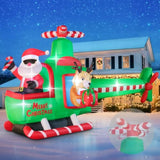 8.5 Ft Long Christmas Inflatable Outdoor Decorations, Blow Up Santa Claus Helicopter With Bright Led Lights, Christmas S