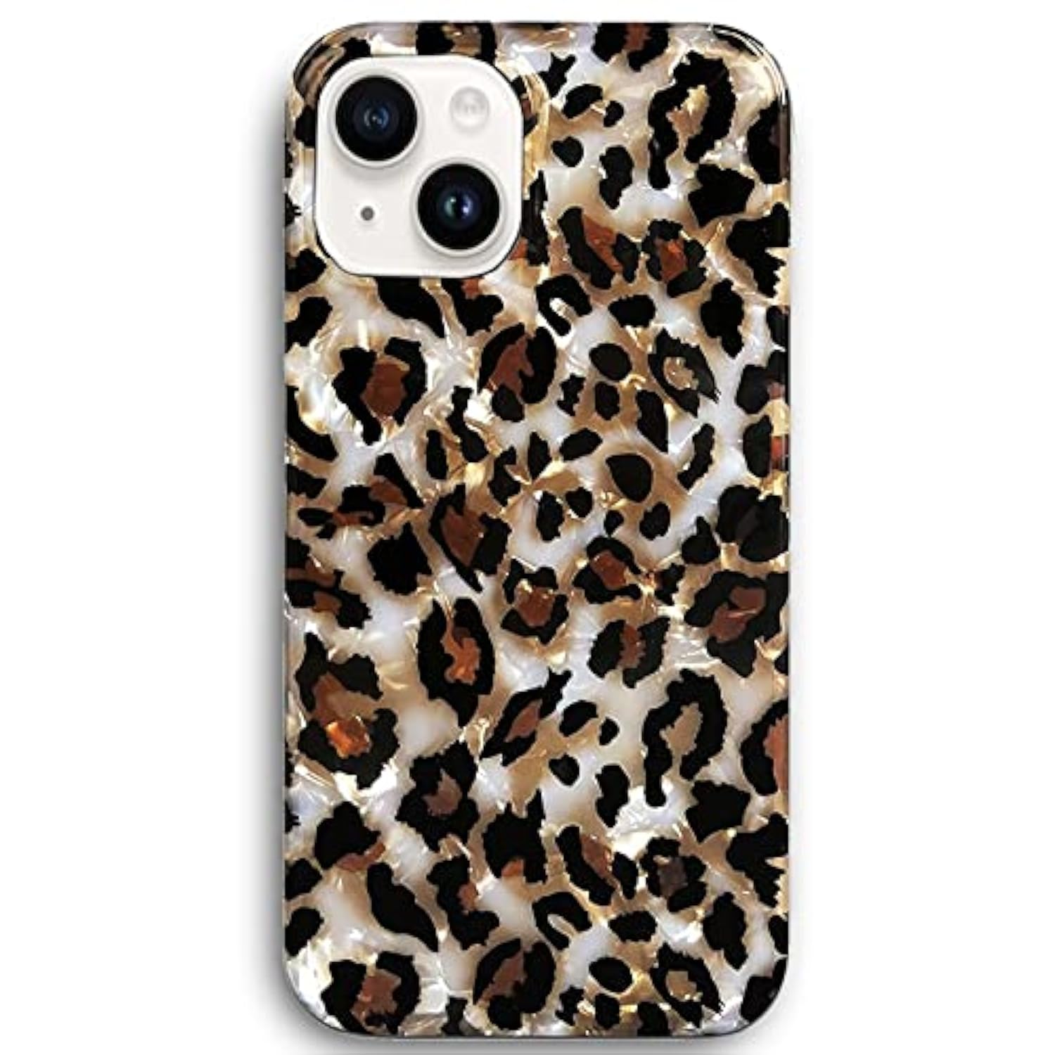 Case Compatible With Iphone 15 Plus Case 6.7, Luxury Sparkle Translucent Clear Leopard Cheetah Print Pearly Design Soft Silicone Slim Tpu Protective Phone Case Cover For Girls Women (Bling)