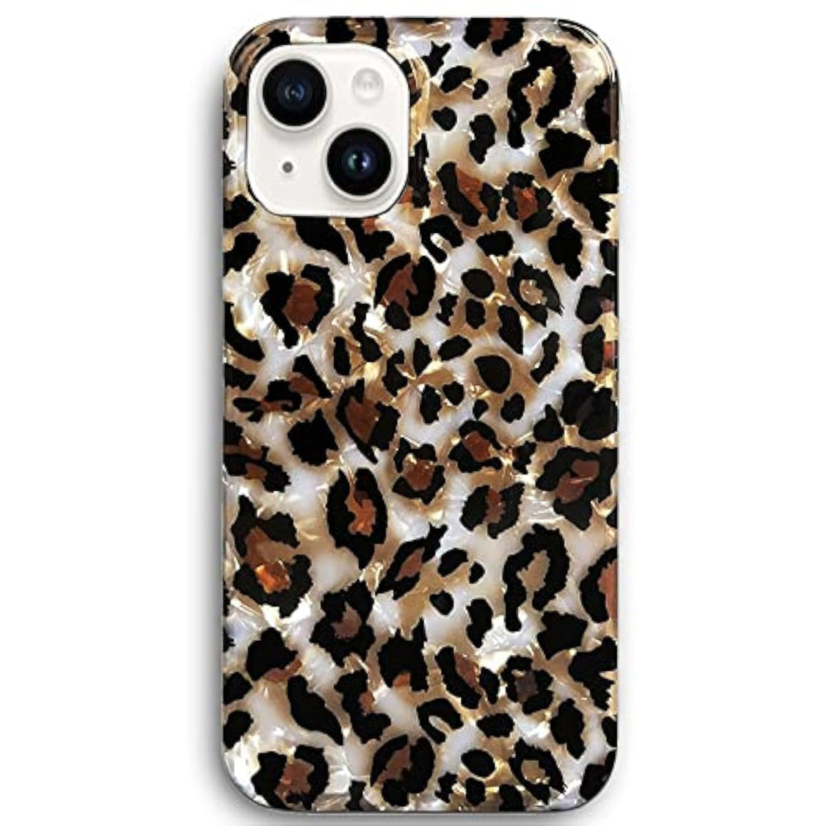 Case Compatible With Iphone 15 Plus Case 6.7, Luxury Sparkle Translucent Clear Leopard Cheetah Print Pearly Design Soft Silicone Slim Tpu Protective Phone Case Cover For Girls Women (Bling)
