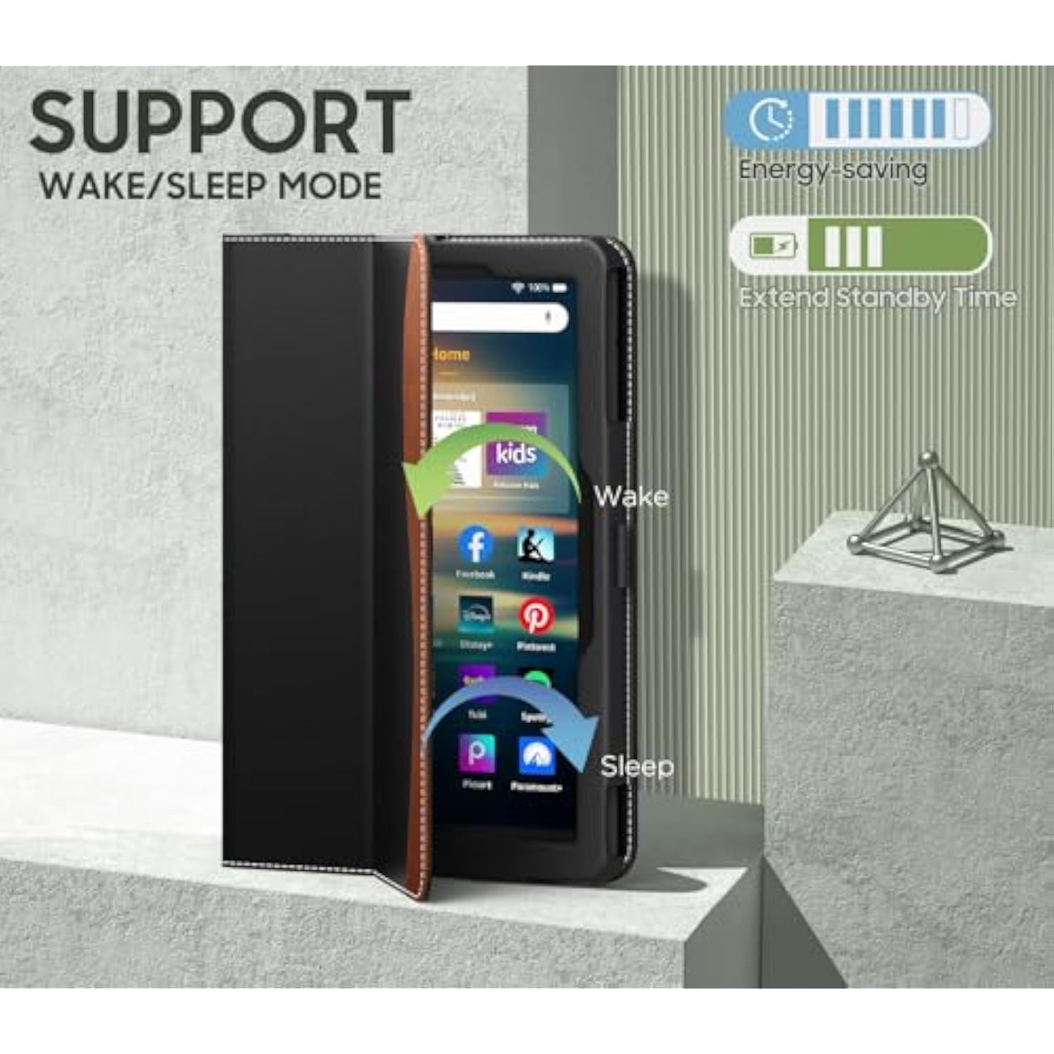 MoKo Case Fits All-New Amazon Kindle Fire HD 8 & 8 Plus Tablet (12th Generatio
