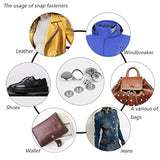 160 Sets Snap Fasteners Durable Metal Snap Button Kit Tool Press Studs