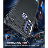 For Moto G Power 2022 Case, Motorola G Play 2023/ Moto G Pure Phone Case With [2 Pack] Screen Protectors, Shockproof Protective Hard Pc Textured Back & Soft Bumper Case For Motorola G Pure, Black