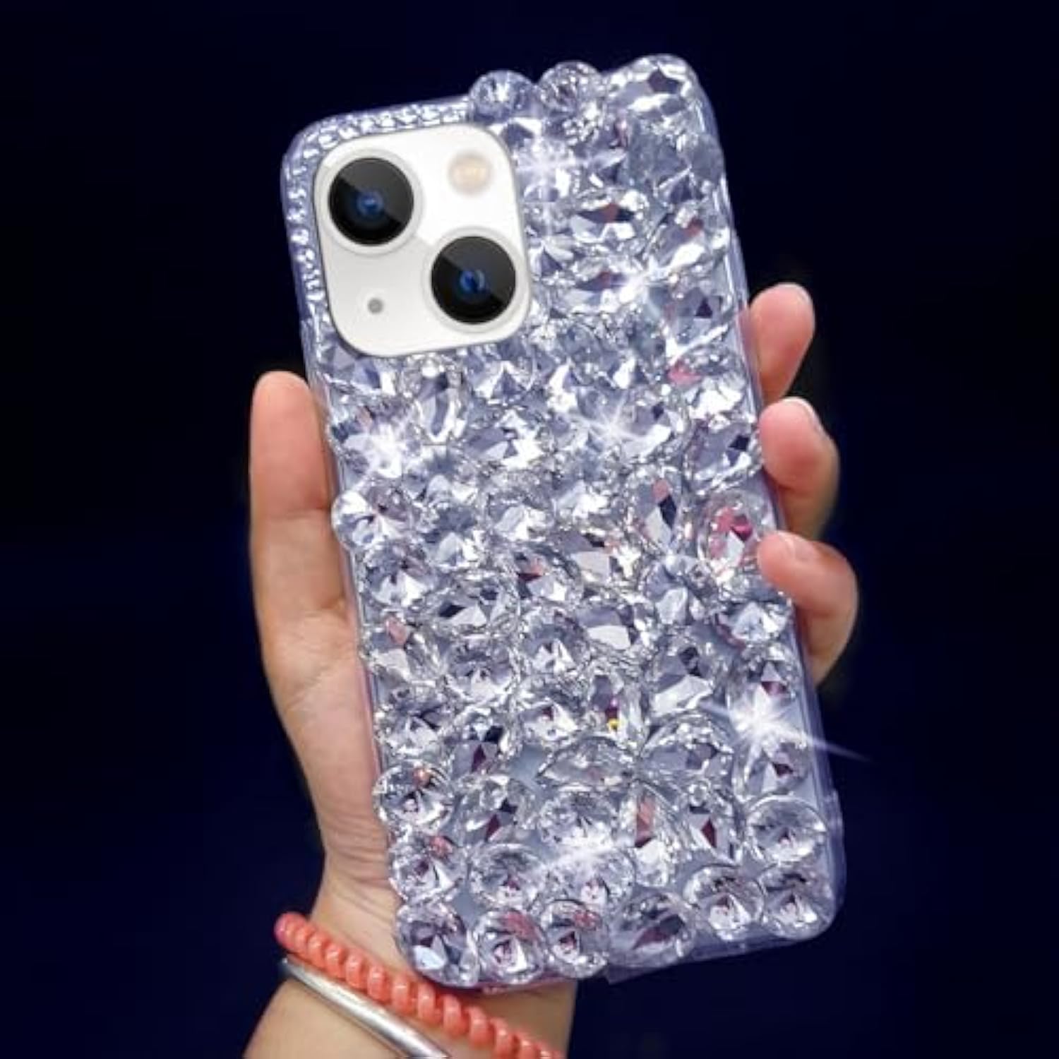 Bling Case Compatible With Iphone 15 Case Bling For Women, Luxury Crystal Rhinestone Girly Phone Case, Glitter 3D Sparkle Diamond Cover Case, Clear