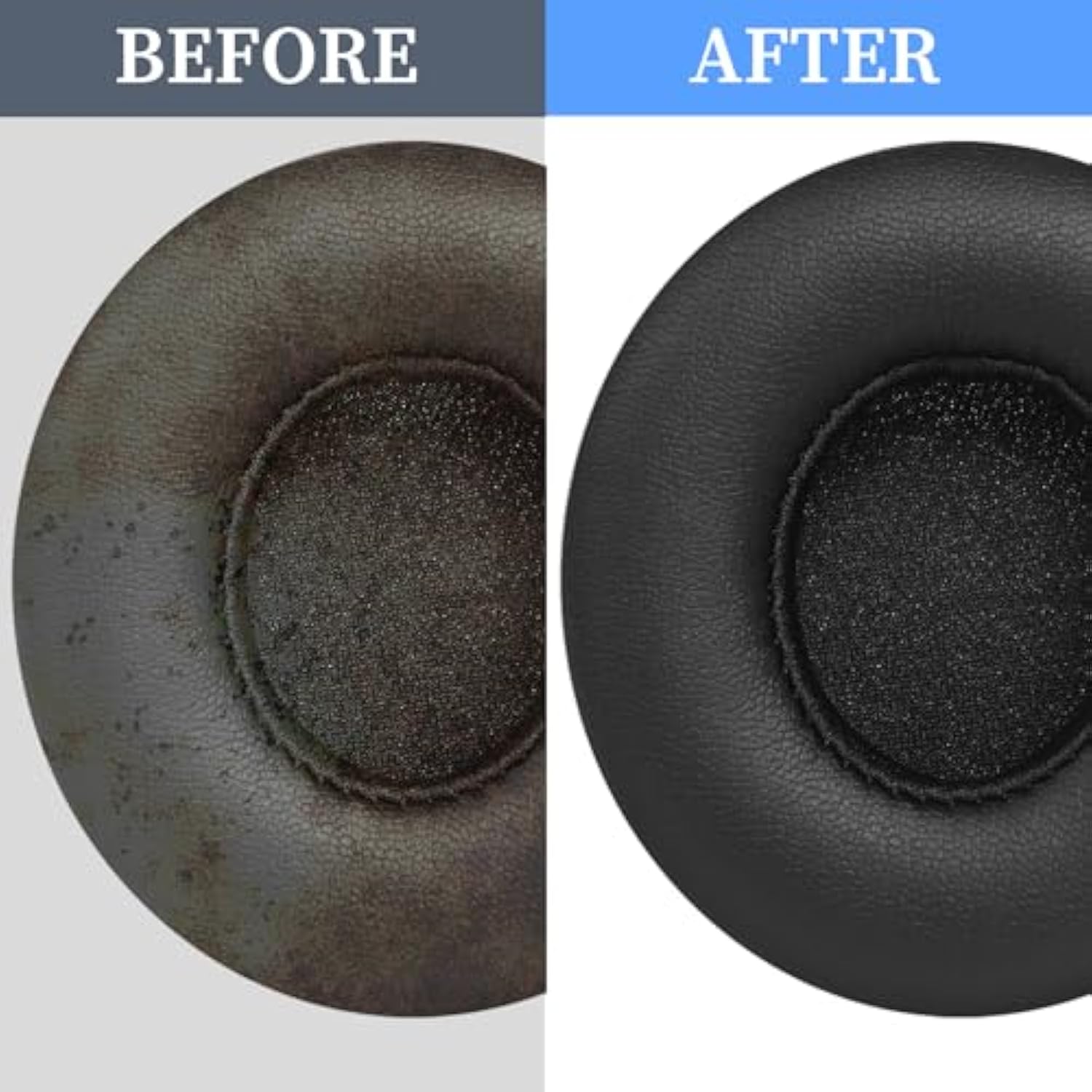 Solo 4 Replacement Ear Pads Cushions For Beats Solo 4 Headphone,Earpads With Soft Protein Leather, Solo4 Noise Isolation Memory Foam Ear Cushions (Black)