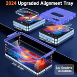Ez Alignment For Samsung Galaxy Z Flip 6 Screen Protector, [Strengthen Crease Test] 3Pcs Inner Soft Epu Film+2Pcs Front Display Tempered Glass+1 Set Camera Lens Protector, Anti Scratch