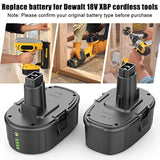 2Pack 18V Lithium-Ion Replace Battery For Dewalt, 18 Volt 6.5Ah Xrp Dc9096 Batteries Compatible With Dc9098 Dc9099 Dw9095 Dw9096 Dw9098