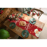 Red Santa Claus Christmas Table Runner - 13 X 72 Inch - Seasonal Winter Xmas Holiday Farmhouse Style Kitchen Dining Table Decoration For Indoor Outdoor Home Party