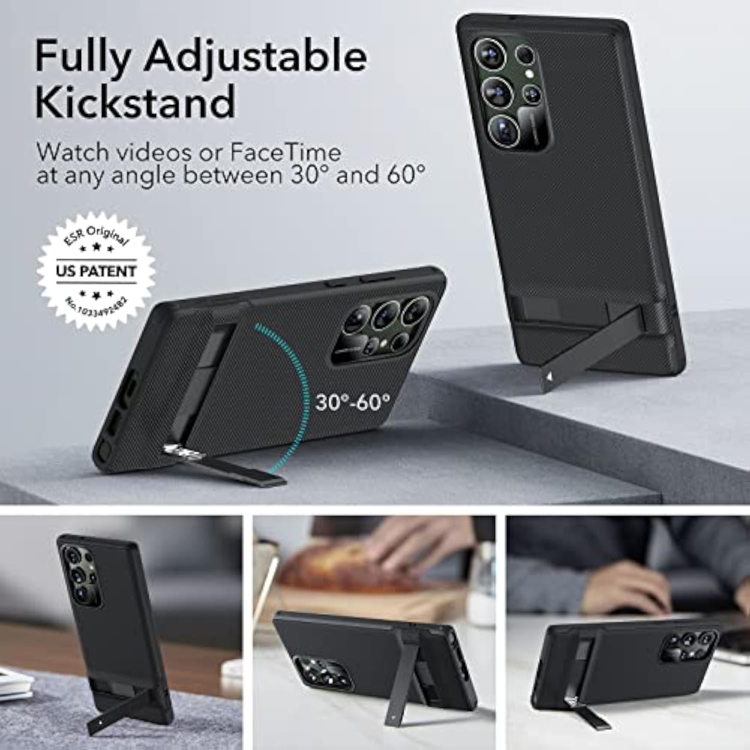 Boost Kickstand Case for Samsung Galaxy S23 Ultra Case, 3 Stand Modes