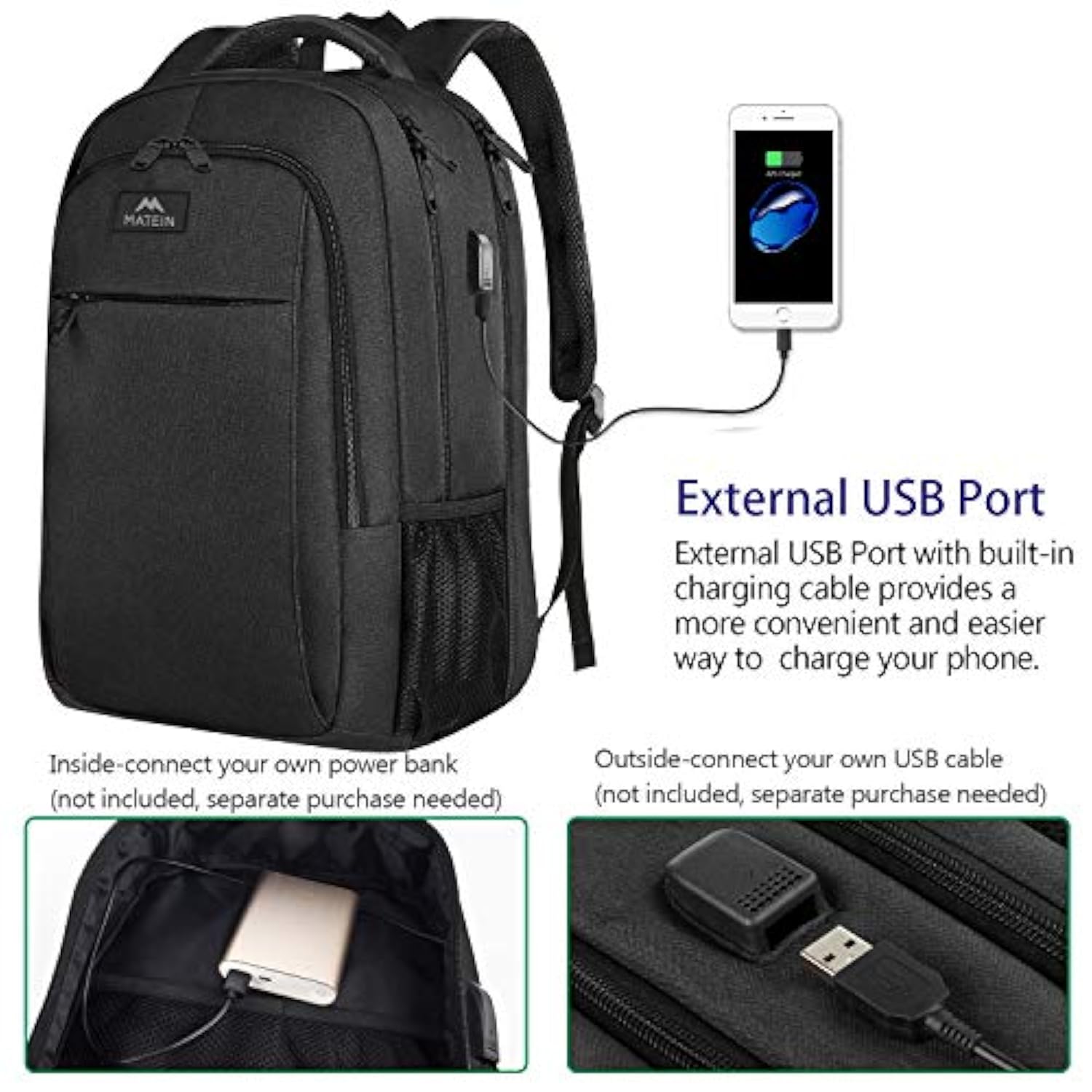 Extra Large Backpack, 17 Inch Travel Laptop Backpack With Usb Charging Port, Anti Theft Tsa Friendly Business Work College Computer Backpack For Men Women, Black