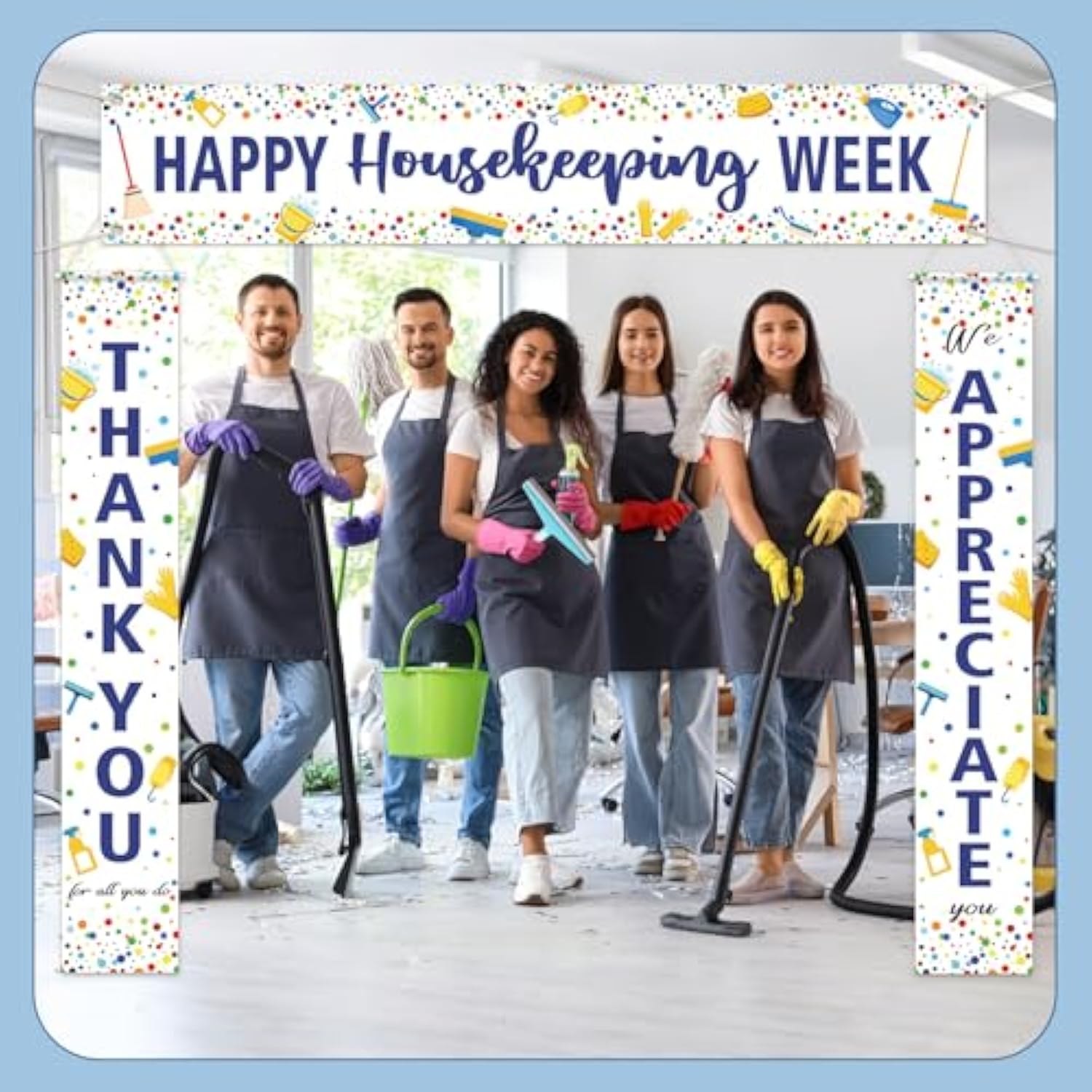 3-Pcs Housekeeping Week Banners “Thank You, We Appreciate You” Set