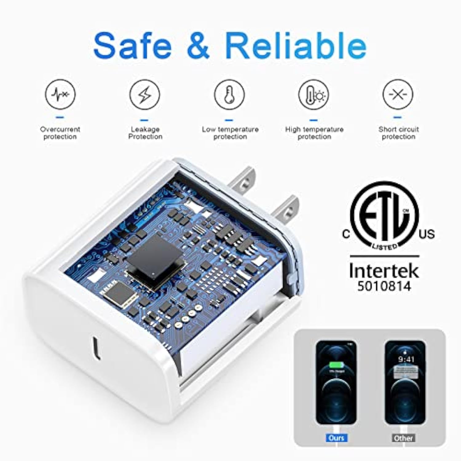 For Iphone 13 14 Fast Charger, 2 Pack 20W Pd Iphone Charger Fast Charging Usb C Charger With 6Ft Lightning Usb C Cable Compatible With Ip14 13 12 11 Pro Max,14 Plus,Xr,Xsmax