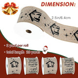 2 Rolls Christmas Jesus Wired Ribbon 2.5 Inch 20 Yard John 3:16 For Go