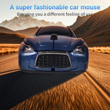 Wireless Car-Shape Mouse With Led Headlights, 2.4G Unique For Kids, Usb Receiver, 1600 Dpi Cool Gaming For Laptop Pc Computer - Pearl Blue