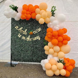 111pcs Orange White Nude Balloon Arch Garland Kit Fall Little Cutie Balloons for Party