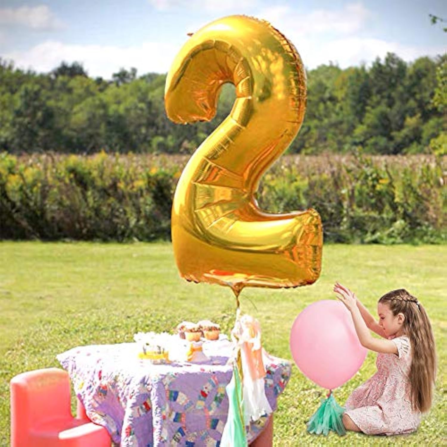 40 Inch Gold Large Numbers Balloon 0-9(Zero-Nine) Birthday Party Decor