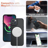iPhone 14 Plus Matte Magnetic Case with Screen Protector Magsafe Black