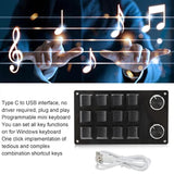 One Handed Macro Mechanical Keyboard Portable Usb Mini 12 Key Multifunction Di