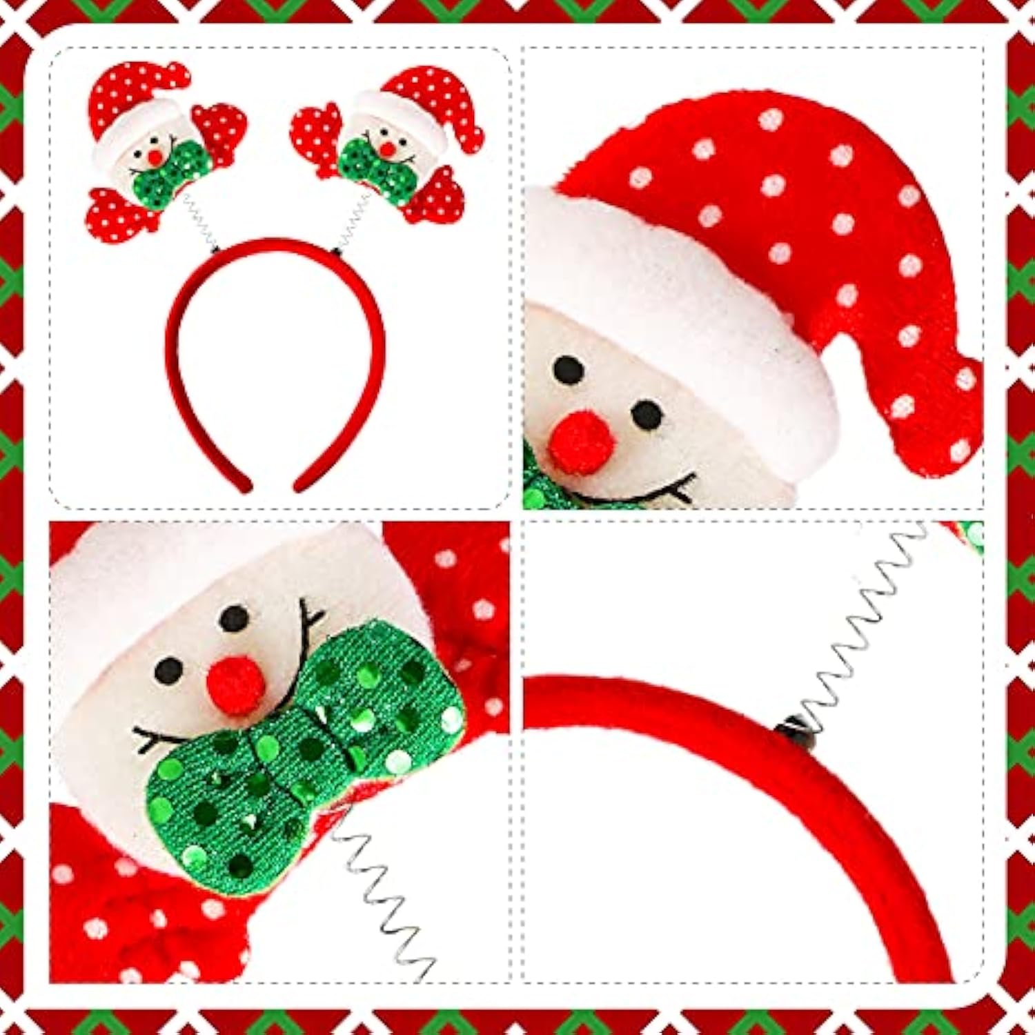24 Pieces Christmas Glasses Frame And Headbands Set With 24 Cute Designs Exquisite Decoration Accessories For Christmas Parties Holiday Favors And Photo Booth