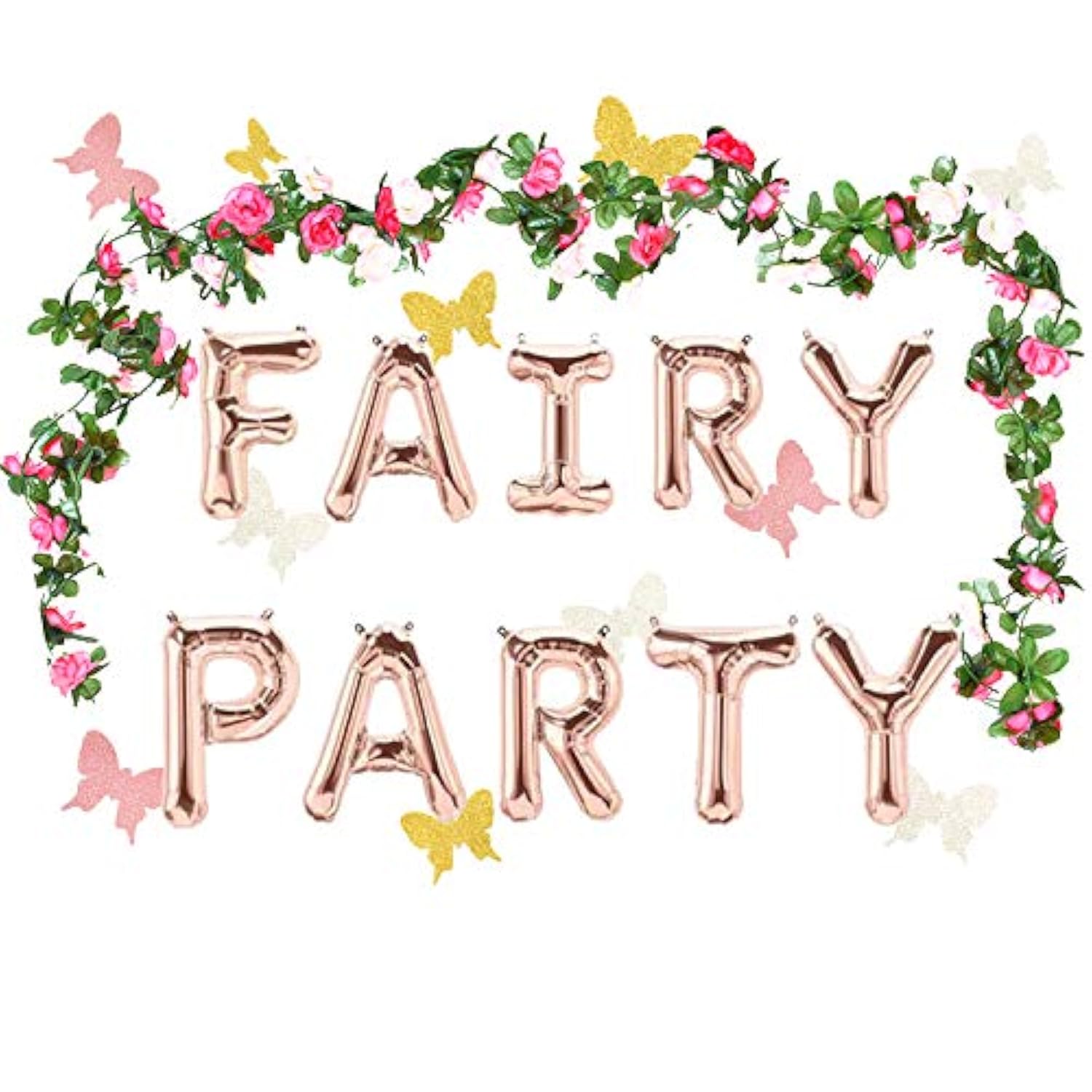 3 Pcs Fairy Party Balloons & Favors - Fairy Theme Birthday & Wedding Decoration