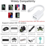 Apple Mfi Certified Lightning To Usb Camera Adapter For Iphone Ipad Female Usb 3.0 Otg Cable Adapter Support Connect Camera, Flash Drive, Card Reader, Midi Keyboard, Mouse