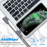 Mfi Certified Lightning Iphone Charger Cord 90 Degree Fast Data Cable Nylon Braided Compatible With Iphone Xs Max/Xs/Xr/7/7Plus/X/8/8Plus/6S/6S Plus/Se (Gray, 10Ft)