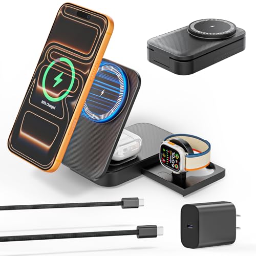 [ MFi Certified]25W Magnetic Wireless Charger for iPhone,6Foot Fast  MagSafe Charger Wireless Charging Pad with USB C Charger for iPhone
