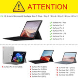 Fintie Case for 12.3 Inch Microsoft Surface Pro 7 Plus, Surface Pro 7/6/5/4/3 - Portfolio Business Cover with Pocket, Compatible with Type Cover Keyboard, Gray/Brown