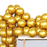 12 Inch 100 Pcs Latex Metallic Chrome Balloons Helium Shiny Thicken Balloons Party Decoration (Gold)