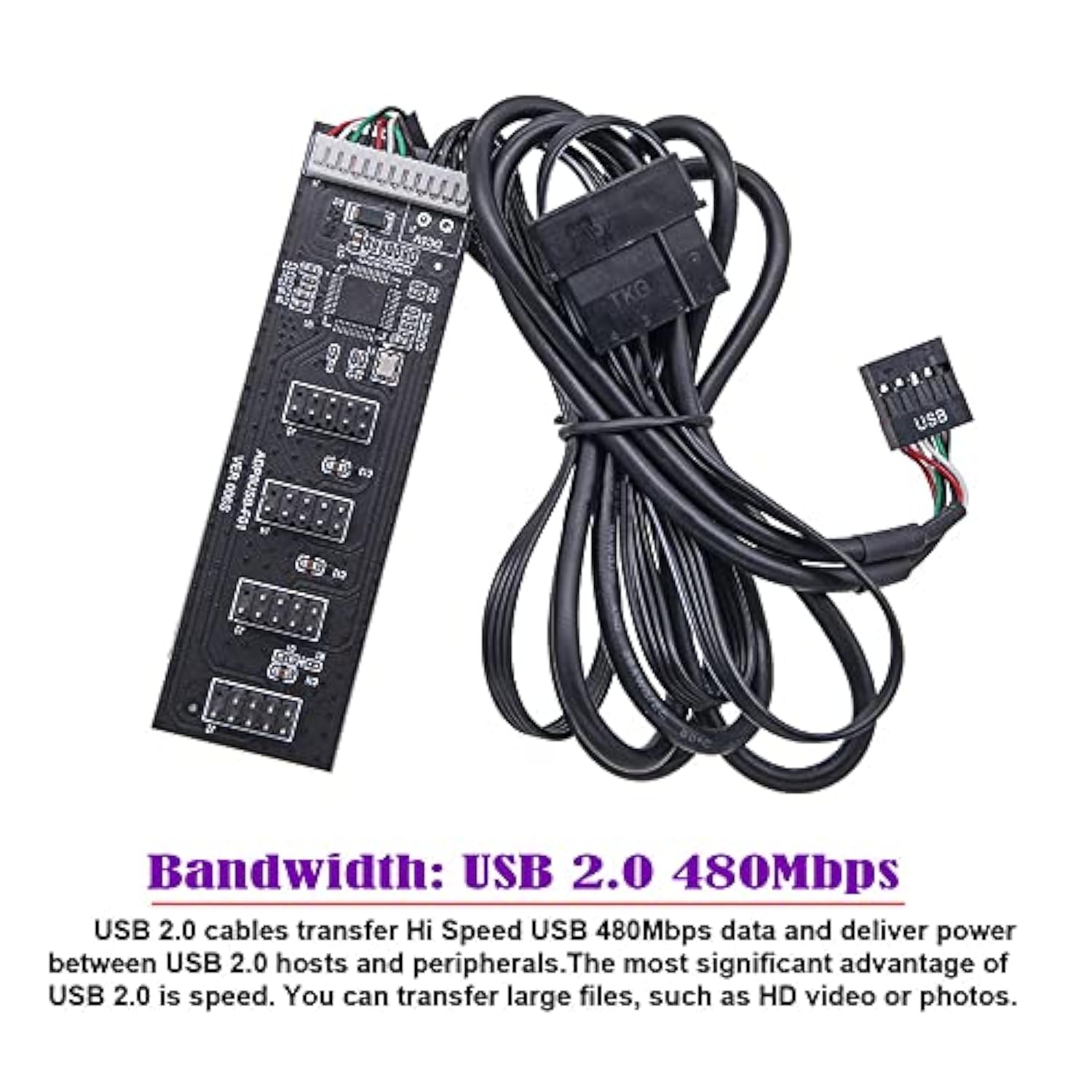 Usb 2.0 9Pin 10Pin Header 1 To 4 Female Splitter Extension Cable Hub With Ide