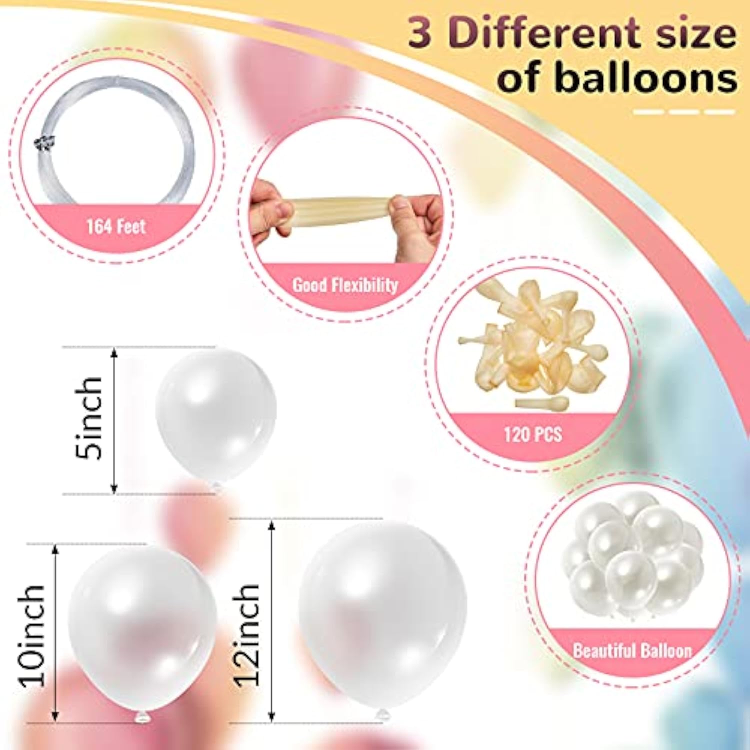 Bubble Clear Balloon 120 Pieces Transparent Round Latex Balloon Diy Ba