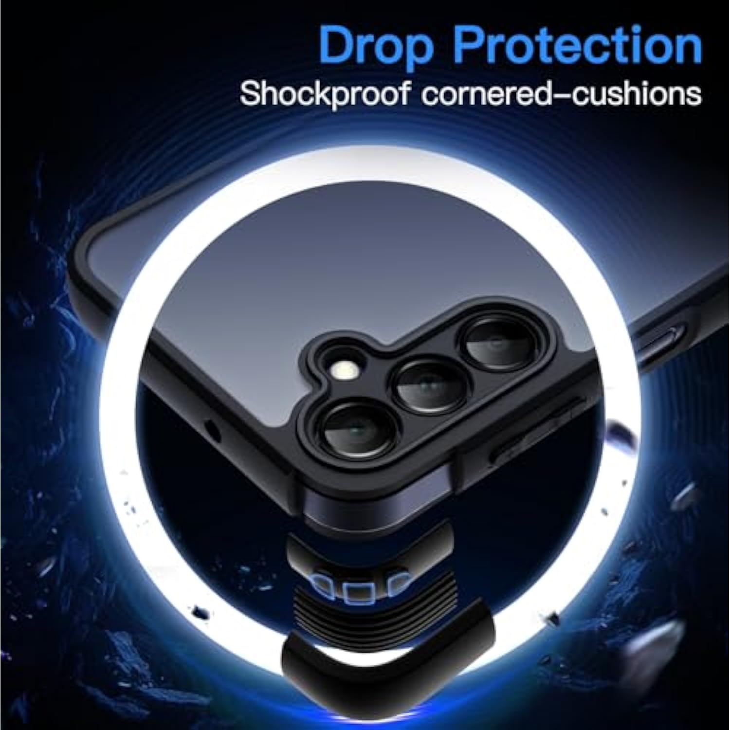 JETech Matte Case for Samsung Galaxy A15 5G / 4G 6.5-Inch, Frosted Translucent Back Protective Slim Phone Cover, Anti-Fingerprints (Black)