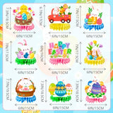9Pcs Happy Easter Honeycomb Decorations, 3D Easter Table Decorations Spring Honeycomb Centerpiece For Table Decorations Bunny Easter Egg Centerpieces Decor For Easter Party Family Gathering