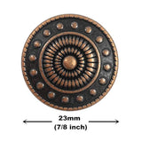 10 Pieces Beads Wheel Metal Shank Buttons. 23Mm (7/8 Inch) (Antique Co