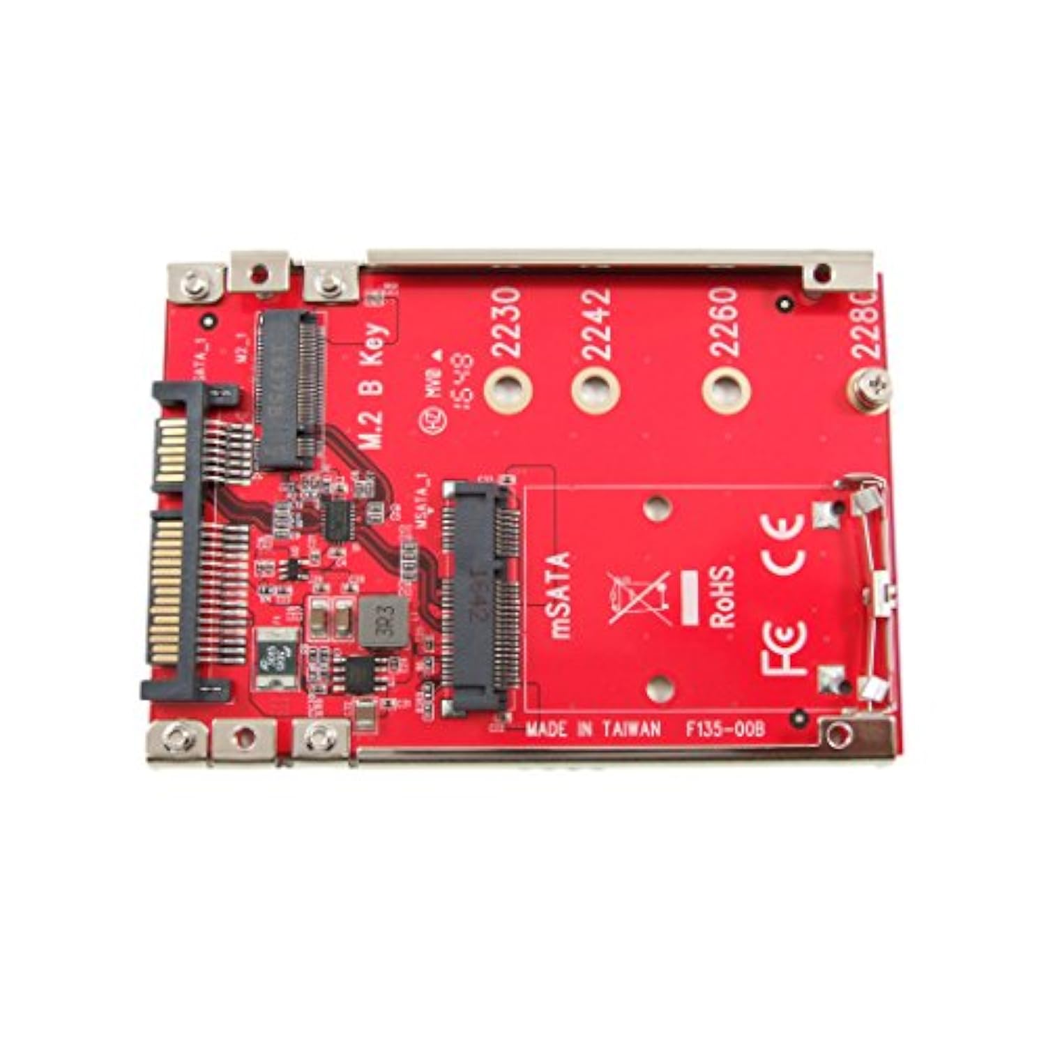 Isat-M2Ms Msata Or M.2 Ngff Sata Ssd To 2.5-Inch Sata Adapter With Aluminum Fr