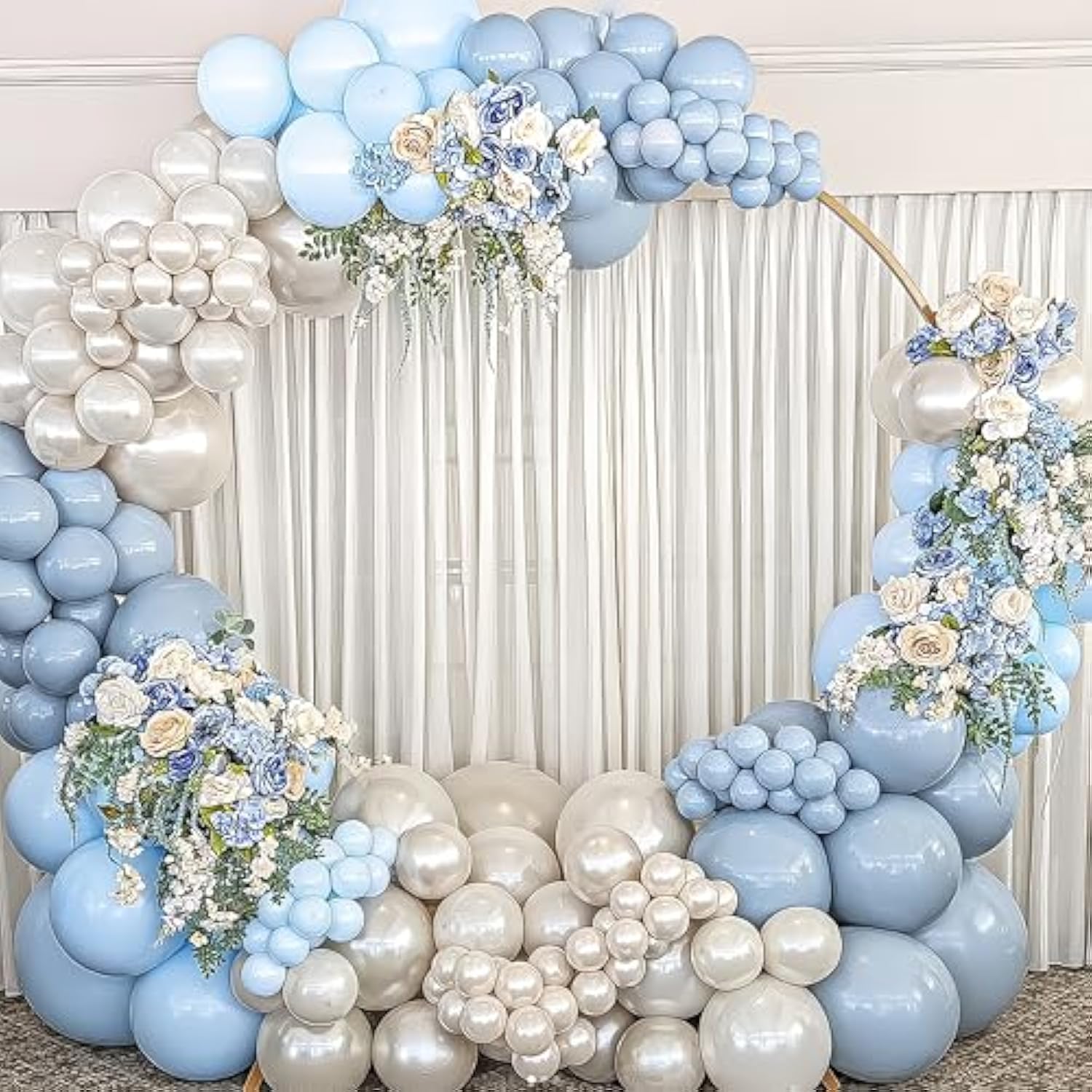 Dusty Blue Balloon Garland Arch Kit: Baby Shower Wedding Decor