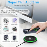 15W Wireless Charger Pad Fast Charging For Moto G Power 2025,G Stylus 5G 2025,Edge 2025,Razr 60 Ultra,Iphone 16E,Samsung Android Phone Cargador Inalámbrico Para Qc Adapter For Galaxy S25 Ultra S24 S23