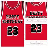 Happy Birthday 23 Banner Backdrop Background Red Basketball Star Player Sports Theme Decor For Man Boy 1St Birthday Party Baby Shower Photo Booth Props Favors Supplies Decorations