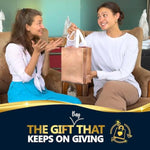 Rose Gold Reusable Gift Bags – Set Of 12 Medium Size Gift Bags With Handles – Perfect For Christmas, Birthdays & Parties – 8Wx4Dx10H