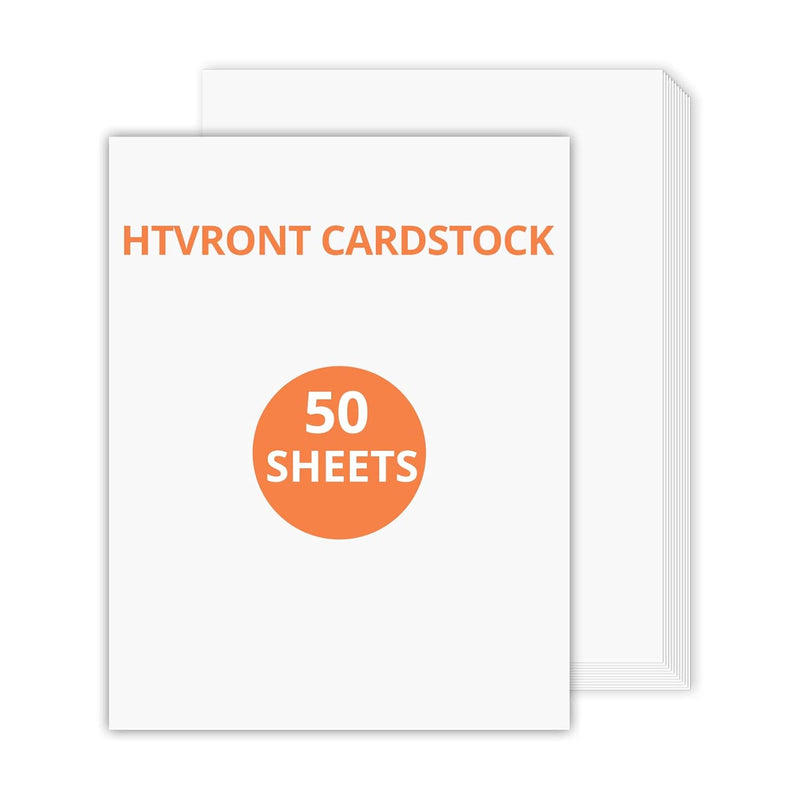 White Cardstock Paper Bundle - 50 Sheets Cardstock 8.5 X 11 Inch, 230 Gsm Thic