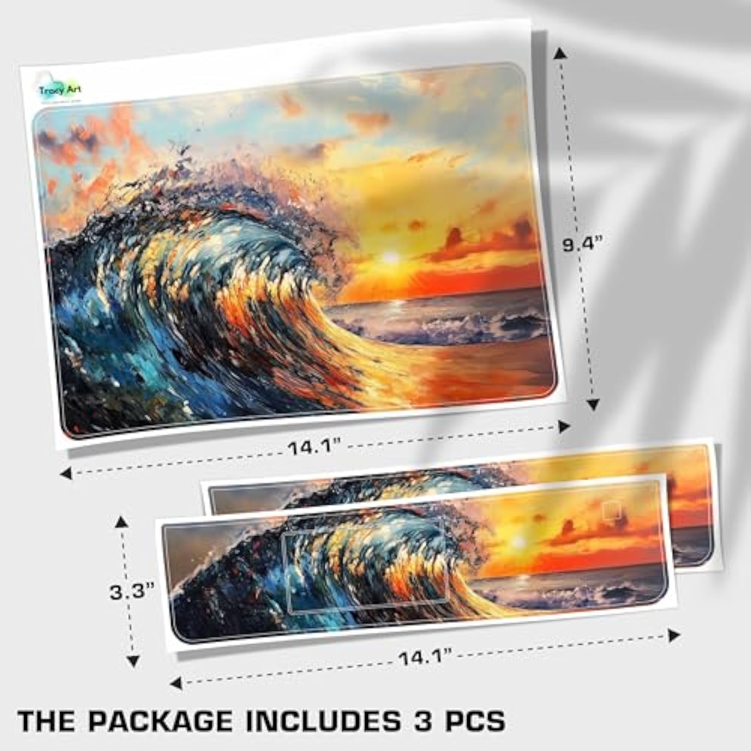 Laptop Skin Decal Hp 15.6" - Great Wave, Laptop Cover Sticker, No Cutting Required, No Bubble, Waterproof, Scratch Resistant - Including Wide Screen And Wrist Pad