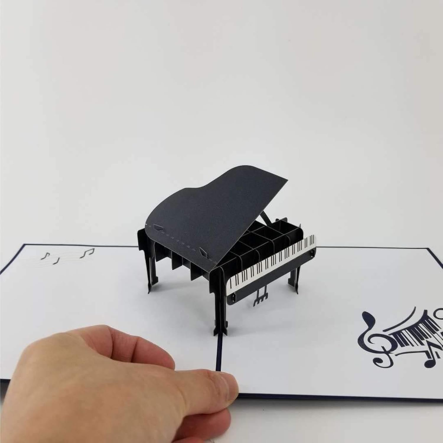 Grand Piano Pop Up Card For All Occasions - Happy Birthday, Graduation, Congratulations, Retirement, Fathers Day, Mothers Day - Musicians, Pianists, Music Lovers|