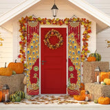 Happy Diwali Porch Banner Indian Diwali Peacock Front Porch Welcome Sign Deepavali Indian Festival Of Lights Decorations-12×71''