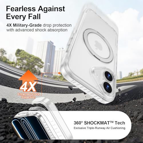 iPhone 17 Case with Stand, 360 Magnetic Ring Stand, Military-Grade Protection [Compatible with MagSafe] Shockproof Case for iPhone 17, 6.3 inch, Slim