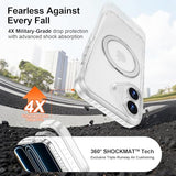 iPhone 17 Case with Stand, 360 Magnetic Ring Stand, Military-Grade Protection [Compatible with MagSafe] Shockproof Case for iPhone 17, 6.3 inch, Slim