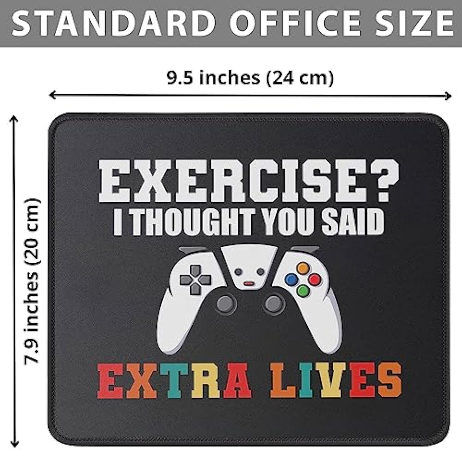 Extra Lives Funny Video Game Mouse Mat - 9.5 Inch Gaming Mousepads Gamer Mouse Pad Men Teen Boys Gifts - Funny Gamer Gifts