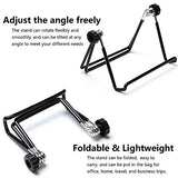 Adjustable Tablet Stand Holder, Non-Slip Foldable Holder Cradle Fit For 9-12.9" Tablets, Ipad, Samsung And Kindle Fire, Display Stands Picture Frame Stand For Photos (Large Black)